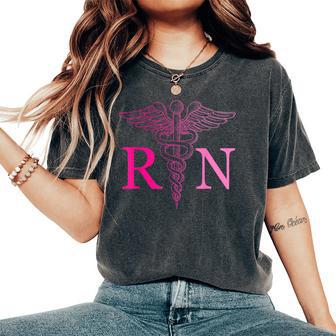 Registered Nurse Appreciation Pink Rn Nursing Tie Dye Nurse Women's Oversized Comfort T-Shirt - Thegiftio UK