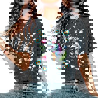 Retro Estivo Unicorno Crema Gelato Gelato Gelato Ragazza Ragazzo T-shirt comoda oversize da donna - Novitaregali