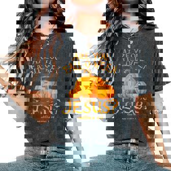 Retro Fall Religious Bible Matthew Are You Fall-O-Ween Jesus Women's Oversized Comfort T-Shirt - Thegiftio