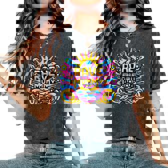 Retro Rave Mommy EDM Festival Gear Women's Graphic Print Women's Oversized Comfort Colors T-Shirt | Mazezy