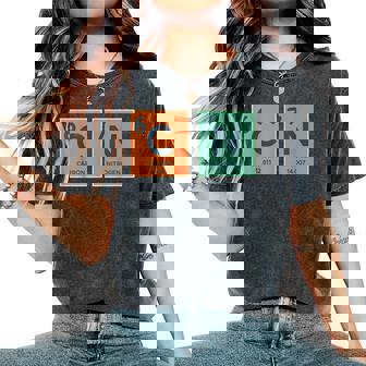 Retro Vintage 6 7 Meme Science Teacher Periodic Table Women's Oversized Comfort T-Shirt - Thegiftio