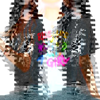 Ride Like A Girl Motocross Lover Dirt Bike Biker Women's Oversized Comfort Colors T-Shirt | Mazezy