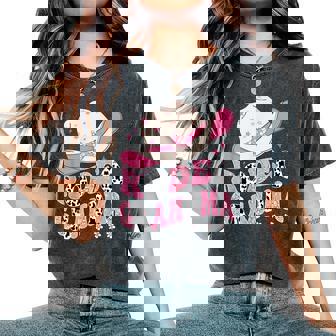 Rodeo Grandma Pink Cowgirl 1St Birthday Family Matching Women's Oversized Comfort T-Shirt | Mazezy