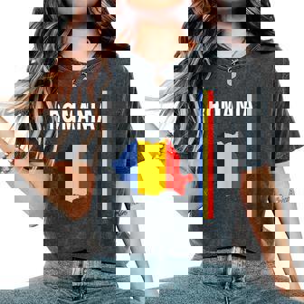 Romaniaromania Mappabandiera Della Romania T-shirt comoda oversize da donna - Novitaregali