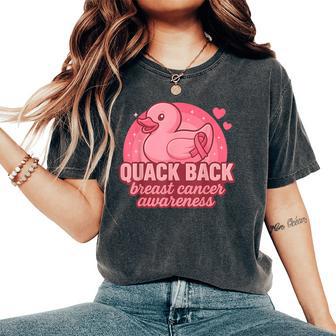 Rubber Duck Breast Cancer Awareness Month Rubber Ducky Women Women's Oversized Comfort T-Shirt - Thegiftio UK