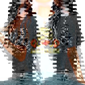 Sagittarius Queen Black Woman With Cap Camo Afro Girl Zodiac Women's Oversized Comfort T-Shirt - Thegiftio