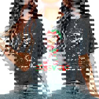 Im The Sassy Elf Cute Snowflake Christmas Xmas Girl Women Women's Oversized Comfort T-Shirt | Seseable FR