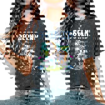 Scotland Themed Outfit Idea For & Scottish Unicorn Women's Oversized Comfort T-Shirt | Seseable UK