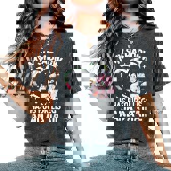 My Shadow Has Four Legs And A Tail Flower Women's Oversized Comfort T-Shirt | Mazezy