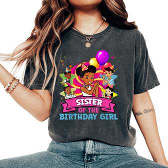 Sister Of Birthday Girl Gracie Pink Doll Family Decorations Women's Oversized Comfort T-Shirt - Thegiftio UK