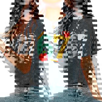 Six Seven 67 Teacher School Meme Vibes Women's Oversized Comfort T-Shirt | Seseable CA