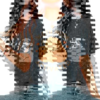 Sloth Mode Activated Cute Lazy Animal Coffee Lover Women's Oversized Comfort T-Shirt - Monsterry