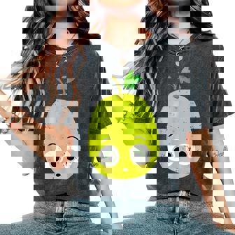 The Sour Grape Good Egg Teacher Halloween Costume Food Group Women's Oversized Comfort T-Shirt | Mazezy