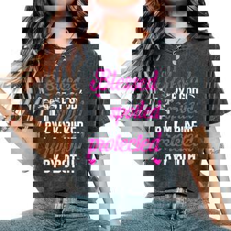 Spoiled By My Biker Wife Of A Biker Wife Motorcycle Wife Women's Oversized Comfort T-Shirt | Seseable UK