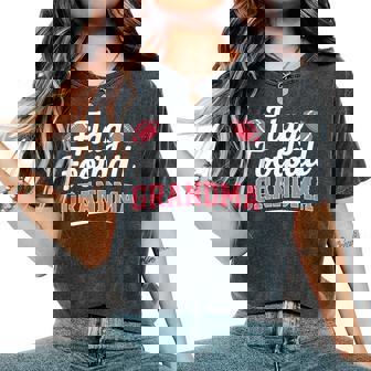 Sports Playing Women And Grandmother Flag Football Grandma Tank Top Women's Oversized Comfort Colors T-Shirt | Mazezy