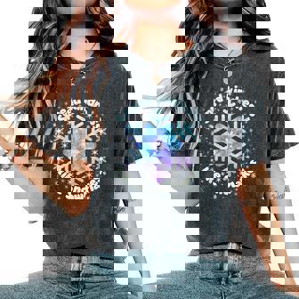 Spread Kindness Like Snowflakes Christmas Teacher Unity Day Women's Oversized Comfort T-Shirt - Monsterry