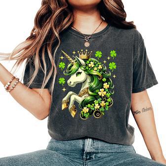 St Patrick Day Unicorn Girls Toddler Lepricorn Unicorn Women's Oversized Comfort T-Shirt - Thegiftio UK