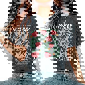 Stay Sweet Fruit Of The Spirit Christian Strawberry Jesus Women's Oversized Comfort T-Shirt | Seseable UK