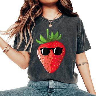 Strawberry With Sunglasses Strawberry Girl Women's Oversized Comfort T-Shirt - Thegiftio UK