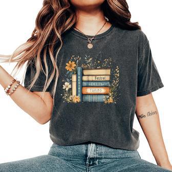 Subtle Book Anti Trump Book Loves Retro Women's Oversized Comfort T-Shirt | Mazezy