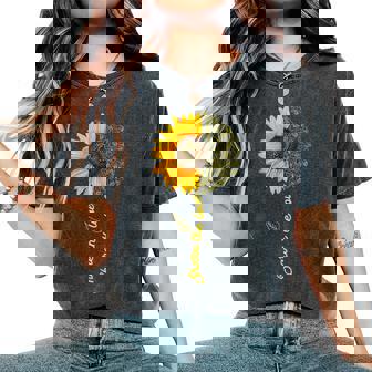 Sunflower Hands Asl Teacher Deaf People Asl Interpreter Women's Oversized Comfort T-Shirt - Monsterry