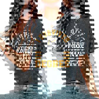 I Survived My Husband‘s Masters Degree Graduate Diploma MBA Women's Oversized Comfort Colors T-Shirt | Mazezy