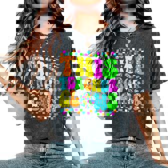 This Teacher 80S 90S Teachers's Day Glows Last Day Of School Women's Oversized Comfort T-Shirt - Monsterry