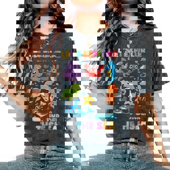 Teacher Let's Explore Under The Sea Ocean Classroom Backto Women's Oversized Comfort T-Shirt - Thegiftio