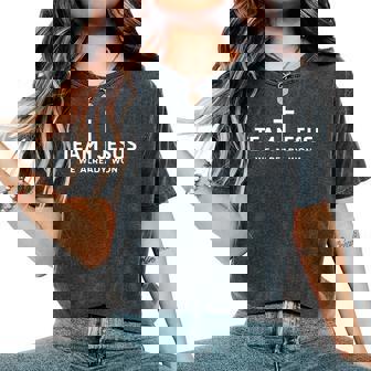 Team Jesus Matching Christian Group Couple Friends Women's Oversized Comfort T-Shirt - Monsterry