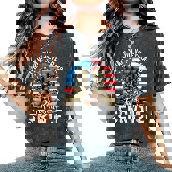 Thank You Veterans For Your Service Veterans Day Women Women's Oversized Comfort T-Shirt - Monsterry