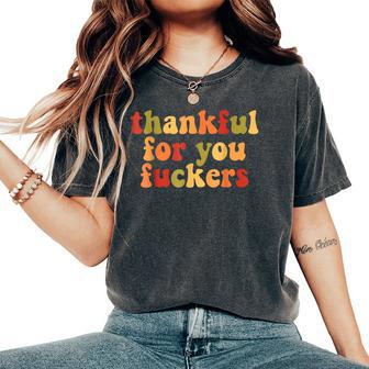 Thankful For You Boy Family Matching Black Women's Oversized Comfort T-Shirt - Thegiftio UK