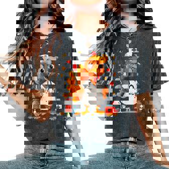 Thankful Turkey Scrub Nurse Fall Thanksgiving Nursing Women's Oversized Comfort T-Shirt - Monsterry