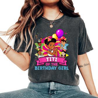 Titi The Birthday Girl Party Pink Doll Family Decorations Women's Oversized Comfort T-Shirt - Thegiftio UK