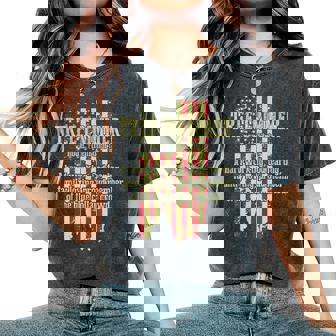 Tree Trimmer American Flag Proud Tree Climber Arborist Job Women Men Women's Oversized Comfort Colors T-Shirt | Mazezy