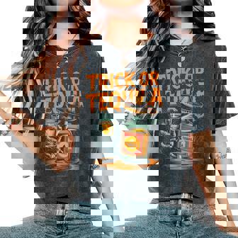 Trick Or Tequila Bartender Halloween Costume Women's Oversized Comfort T-Shirt | Mazezy