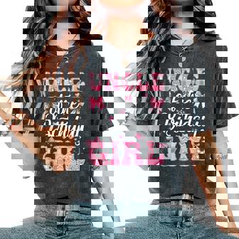 Uncle Of The Birthday Girl Family Pink Coquette Bow Women's Oversized Comfort T-Shirt - Thegiftio