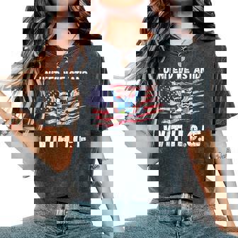 United We Stand With Ice Vintage Women's Oversized Comfort T-Shirt | Seseable FR