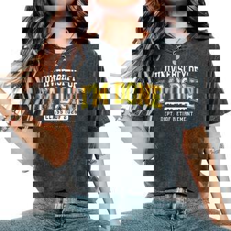 University Of I'm Done Class 2026 Retired Teacher Retirement Women's Oversized Comfort T-Shirt | Seseable UK