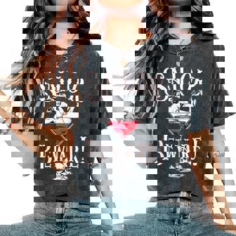 Vaso De Martiniailor Beware Pin Up Girlintage Retro Camiseta extragrande cómoda para mujer - Regaloses