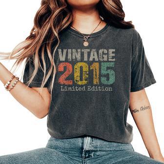 Vintage 2015 Text 11Th Birthday Boy Girl 11 Year Old Women's Oversized Comfort T-Shirt - Thegiftio UK