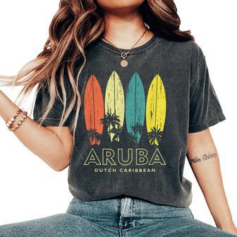 Vintage Aruba Surfboards Girls Boys Souvenir Women's Oversized Comfort T-Shirt - Thegiftio UK