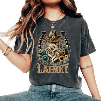 Vintage Lainey Name Girl Personalized Name Cowgirl Women's Oversized Comfort T-Shirt | Mazezy