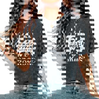 Vintage Teacher Of Dragons Quotes Teacher Student Women's Oversized Comfort T-Shirt - Thegiftio