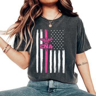 Vintage Usa Cna Certified Nurse Assistant American Flag Men Women's Oversized Comfort T-Shirt | Mazezy