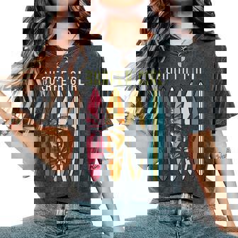 Water Sports Surfing Girls Surfboard Surfer Hobby Surfing Women's Oversized Comfort Colors T-Shirt | Mazezy