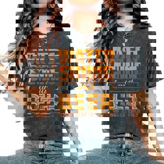 Waterskiing And Beer Waterski Water Skiing Ski Apparel Women's Oversized Comfort Colors T-Shirt | Mazezy