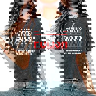 My Wife Is Polish Nothing Scares Me Husband Wife Women's Oversized Comfort T-Shirt - Monsterry