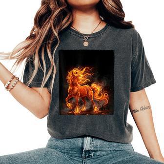 Year Of The Fire Horse 2026 Chinese Zodiac Lunar New Year Women's Oversized Comfort T-Shirt - Thegiftio UK