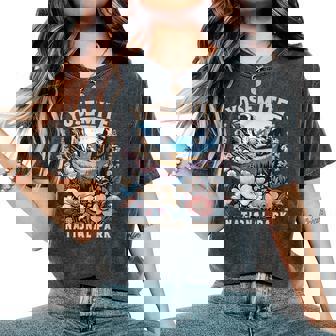 Yosemite National Park Floral Vintage Mens Women's Oversized Comfort T-Shirt | Seseable UK