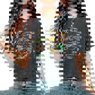 トカゲイグアナ クールな爬虫類タイプ – 男性、女性、男の子、女の子。 レディースオーバーサイズコンフォートTシャツ - Kawaiitshirt